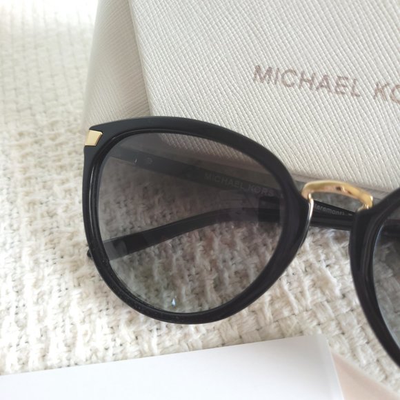 New Michael Kors Claremont Black Cat Eye Sunglasses MK2103 main image 7